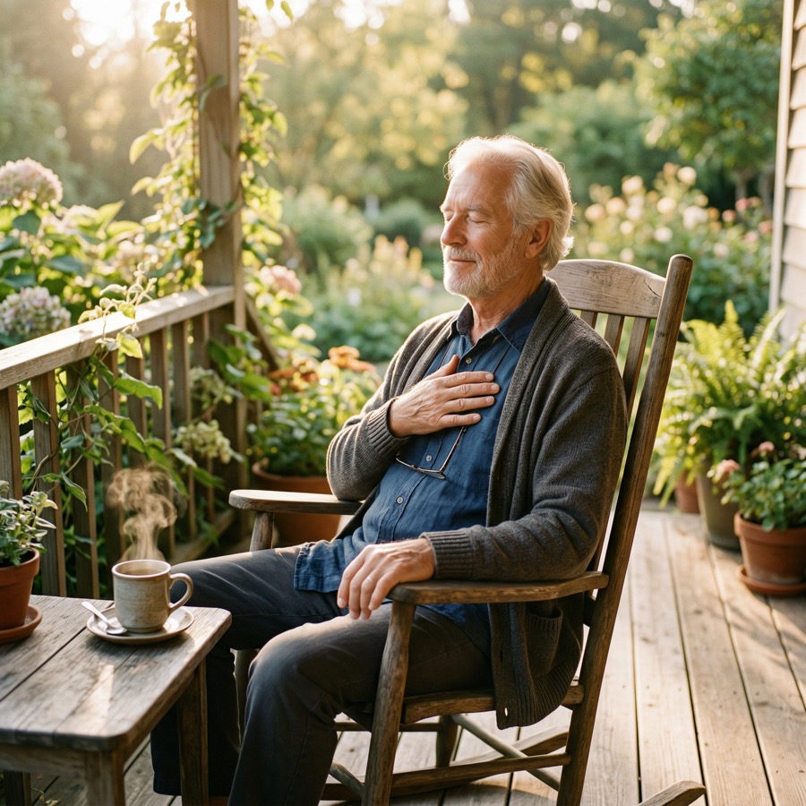 Person enjoying a calm, active lifestyle